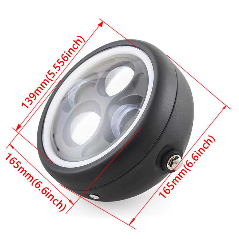 LED retro prednje svjetlo za motocikl, 35W, model v-98856, za motocikle, bez montaže