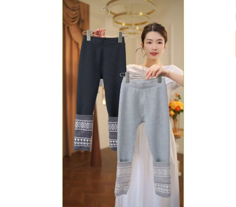 Fetițe: Colanți de iarnă cu fleece, 50% bumbac, talie medie, lungi