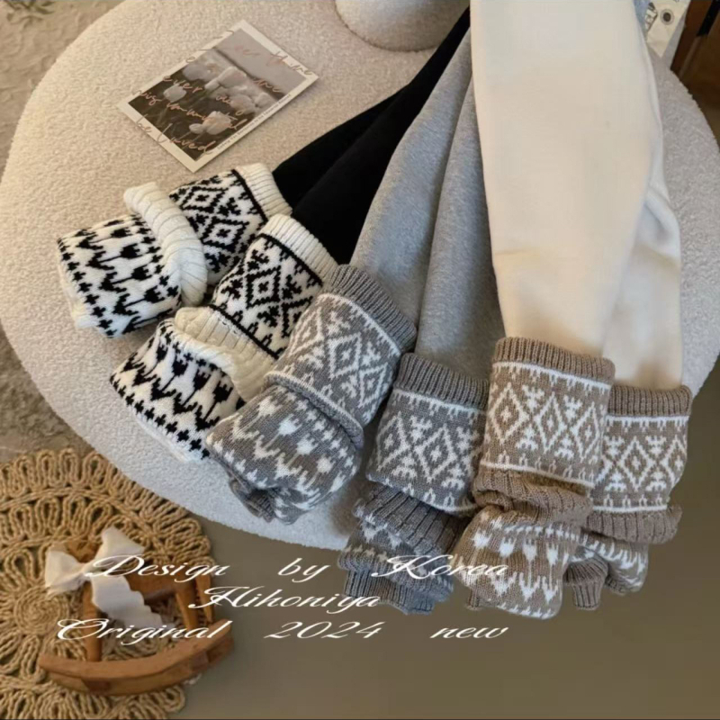 Fetițe: Colanți de iarnă cu fleece, 50% bumbac, talie medie, lungi