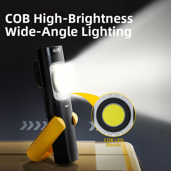 COB LED radna svjetiljka, punjiva, 8W, 2000mAh, 360° rotacija, trajanje baterije 5–12 h