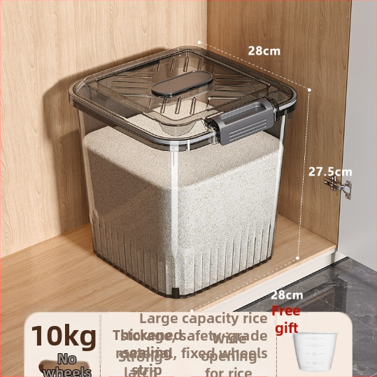 Container pentru depozitare orez și cereale — etanșare, protecție împotriva umidității și insectelor; material: plastic PP; capacitate: 10 L sau mai mult; stil: minimalist modern