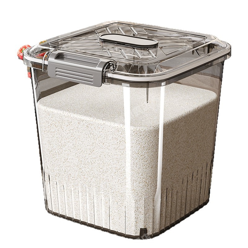 Container pentru depozitare orez și cereale — etanșare, protecție împotriva umidității și insectelor; material: plastic PP; capacitate: 10 L sau mai mult; stil: minimalist modern