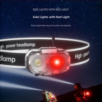 Frontala LED rezistentă la apă pentru exterior, 3W LED, baterie 1200mAh, încărcare USB, lampă de lucru purtabilă pe cap, rază până la 50 m