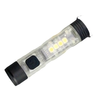 Mini lampica za ključeve — LED, 10W, polymer litij baterija, ručno napajanje, domet snopa 100–200 m