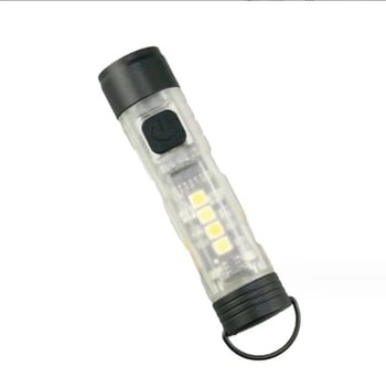 Mini lampica za ključeve — LED, 10W, polymer litij baterija, ručno napajanje, domet snopa 100–200 m