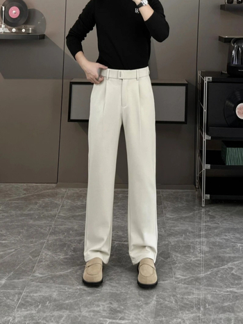 Muške zimske hlače ravnog kroja, teške, casual-business stil, jednobojne, zatvarač