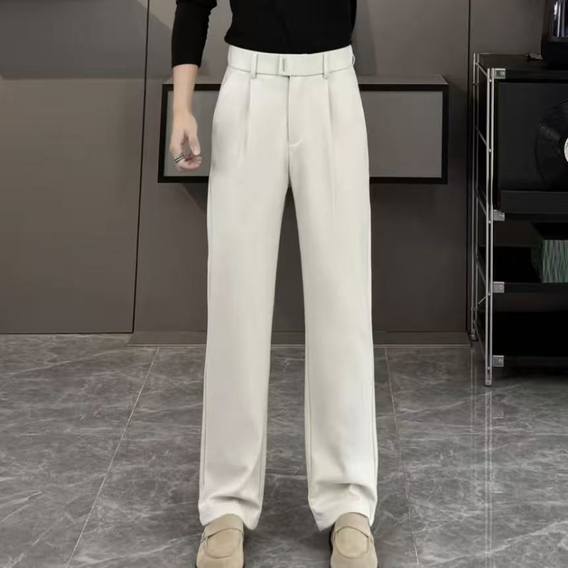 Muške zimske hlače ravnog kroja, teške, casual-business stil, jednobojne, zatvarač