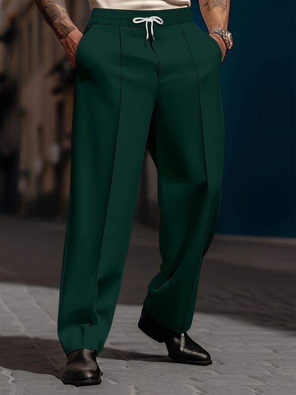 Muške hlače, korejskog stila, ravni kroj, poliester tkanina, mikroelastičnost, proljeće-jesen