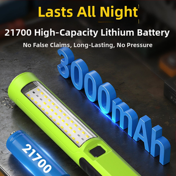 COB munkalámpa autójavításhoz mágneses kampóval, újratölthető, 5W, 360° forgás