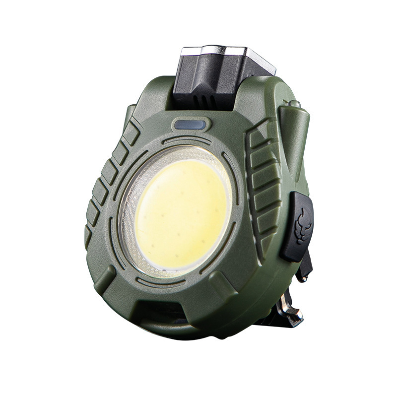 LED kapica s klipsom, kompaktna višenamjenska svjetiljka s 5W LED, 500 mAh baterija, ručno generiranje energije, uklj. punjač, domet do 100 m