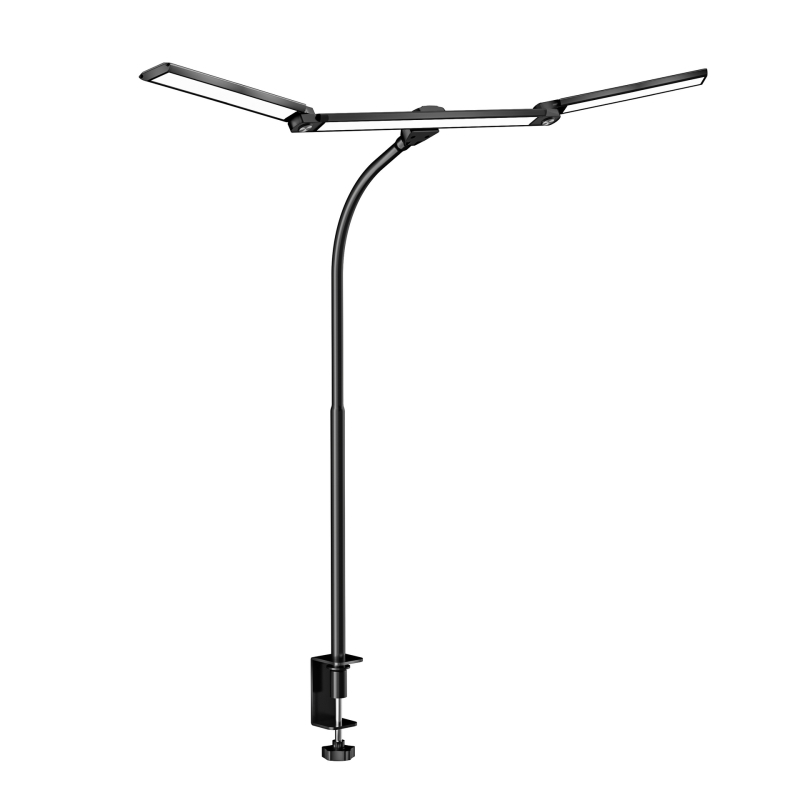 LED stolna lampica s klipom, troglava sklopiva za zaštitu očiju i učenje, metalni abažur