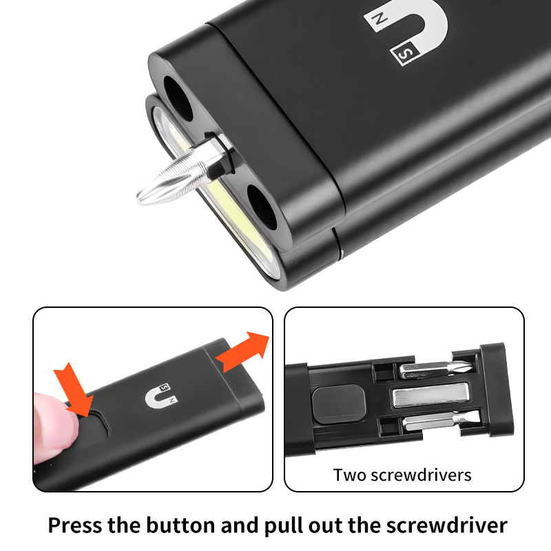 Prijenosna COB+RGB LED svjetiljka, USB punjenje, 5W, kućište od aluminijskog legura, baterija 400mAh