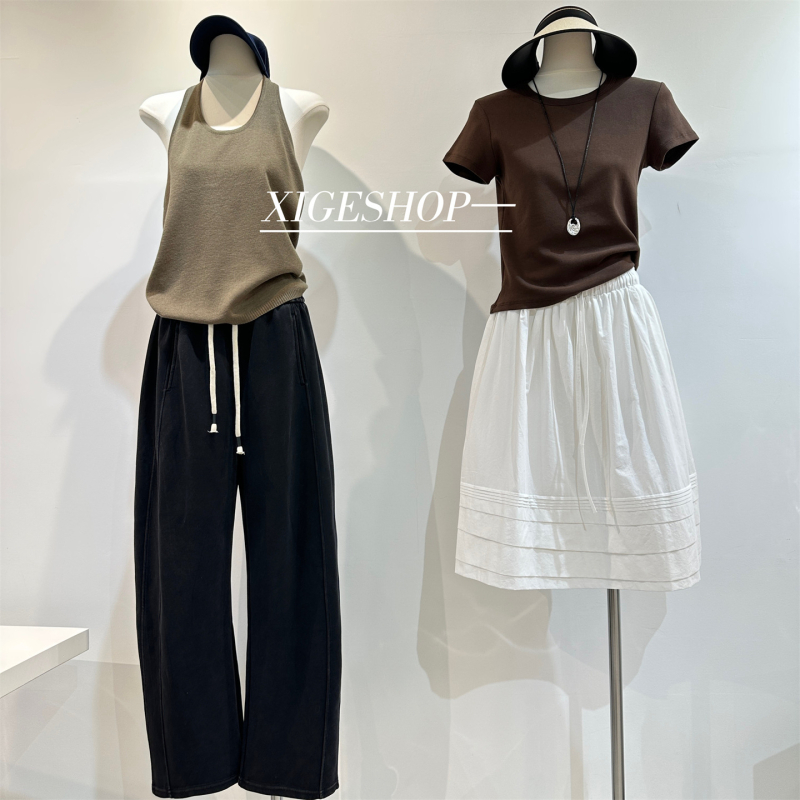 Női pamut póló 95%+, Slim fit, Brushed, rövid ujjú, kerek nyak