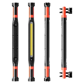 Autójavító mágneses munka lámpa kampóval és klipsszel, 10W COB LED, 2000 mAh akkumulátor, USB töltés, 360°-os forgás, hatótávolság akár 50 m, üzemidő 2-4 óra