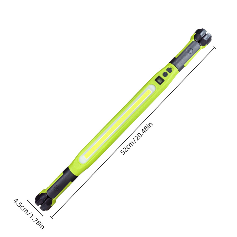 Vészhelyzeti munkalámpa magnet COB LED-del, 5W, 700 lm, 3,7V, 10000 h élettartam, kampóval