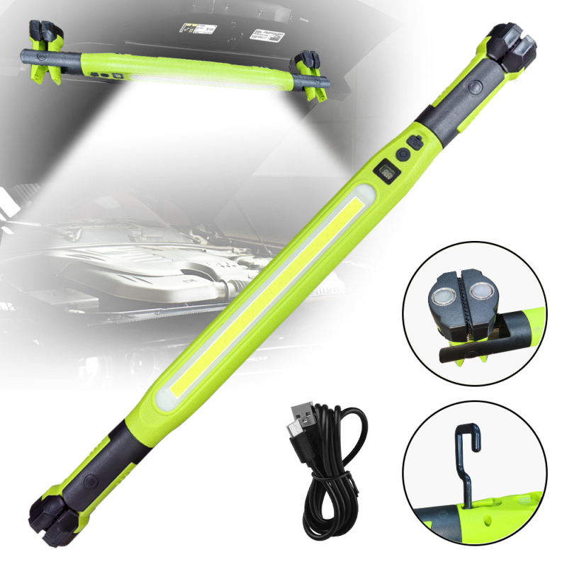 Vészhelyzeti munkalámpa magnet COB LED-del, 5W, 700 lm, 3,7V, 10000 h élettartam, kampóval