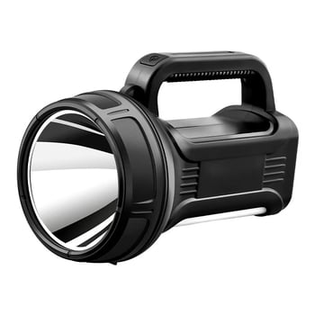 Napelemes, kézi tekerős zseblámpa kültéri használatra, LED+COB, 10W, 500 m hatótáv, hordozható munkalámpa