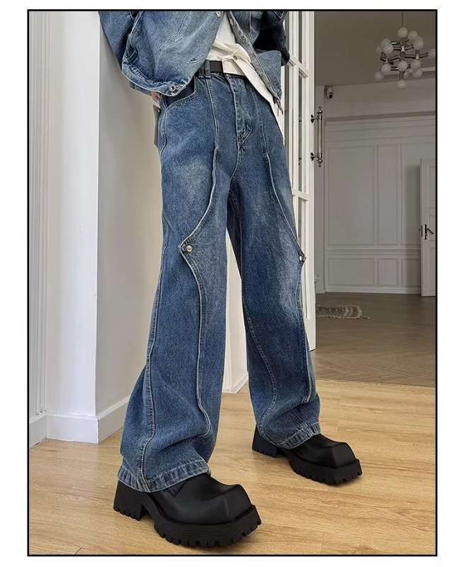 Denim dzseki street-trend stílusban — gallér lapos, bő szabás, egyrészes záródás, hosszú ujjú, poliészter Cowboy anyag