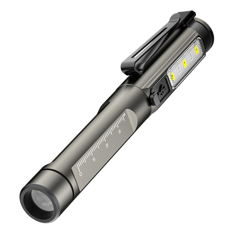 Mini LED svjetiljka za olovku s tri LED izvora, tijelo od aluminijske legure, 5W, napajanje baterijom