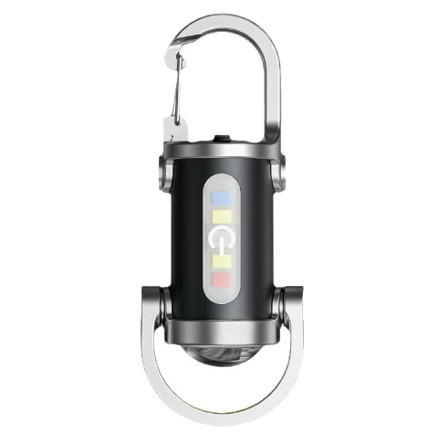 COB kulcstartó mini munkalámpa USB újra tölthető alumínium ötvözet, 1200lm, 1000mAh, 60 perc töltés, 150° fénycsóva, Modell JELS-H