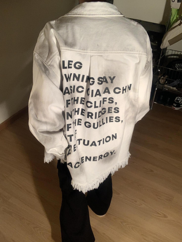 Jachetă denim pentru bărbați, cu guler Lapel, închidere cu nasturi pe un rând, croială lejeră, bumbac 51–70%