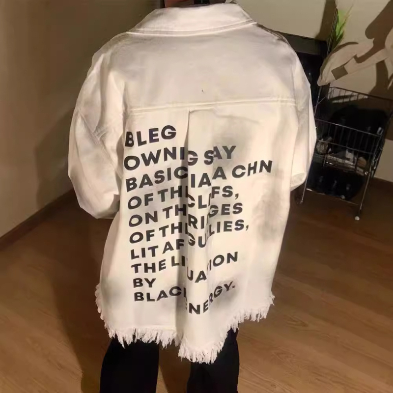 Jachetă denim pentru bărbați, cu guler Lapel, închidere cu nasturi pe un rând, croială lejeră, bumbac 51–70%