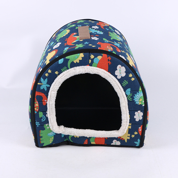 Plüss kutyaház-ágy – vízálló, zárt, kétfunkciós, kutyáknak