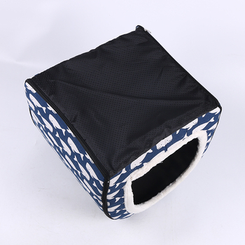 Plüss kutyaház-ágy – vízálló, zárt, kétfunkciós, kutyáknak