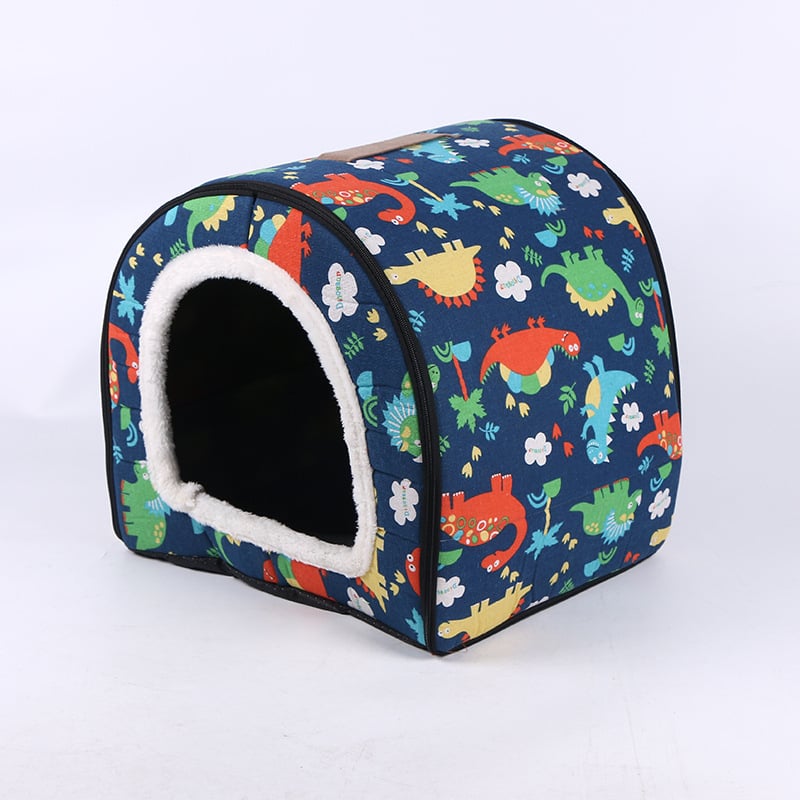 Plüss kutyaház-ágy – vízálló, zárt, kétfunkciós, kutyáknak