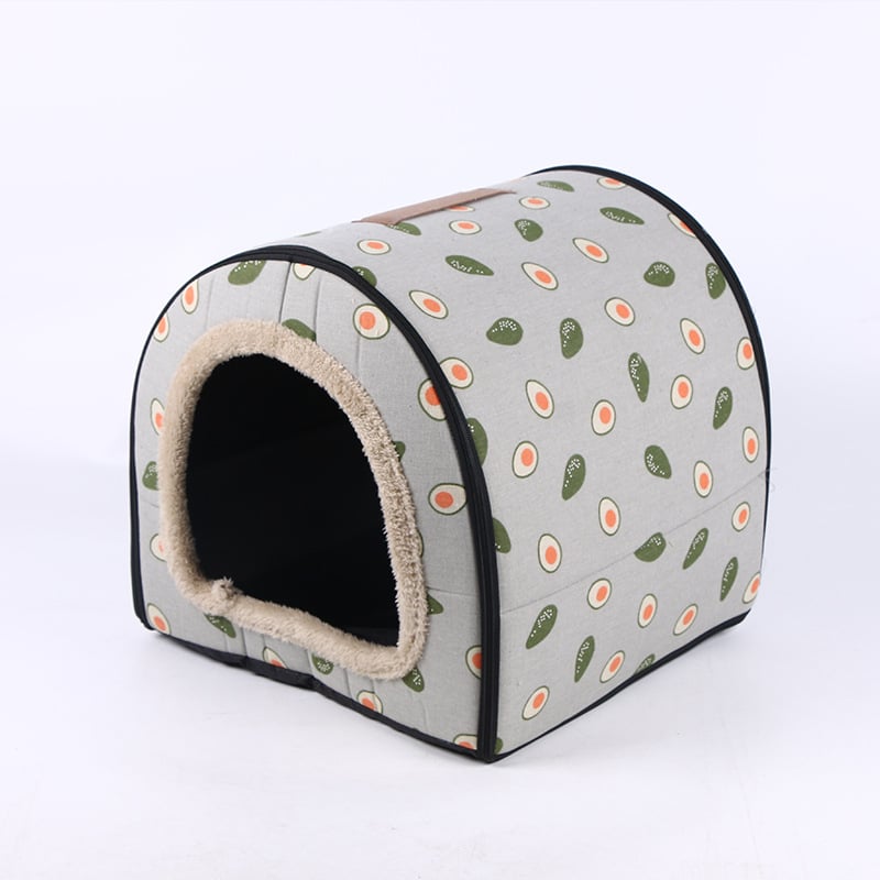 Plüss kutyaház-ágy – vízálló, zárt, kétfunkciós, kutyáknak