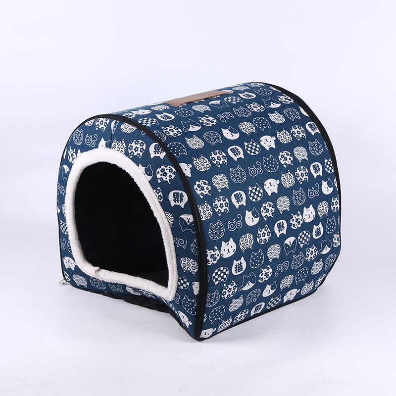 Plüss kutyaház-ágy – vízálló, zárt, kétfunkciós, kutyáknak