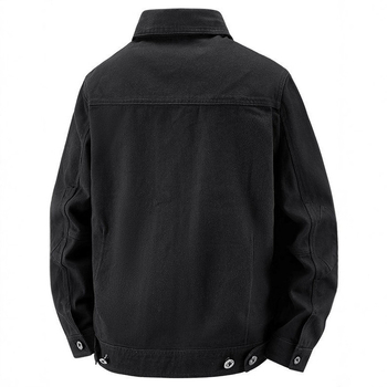 Džins jakna od 100% pamuka, s reverom, jednoredno kopčanje, vintage stil, više džepova