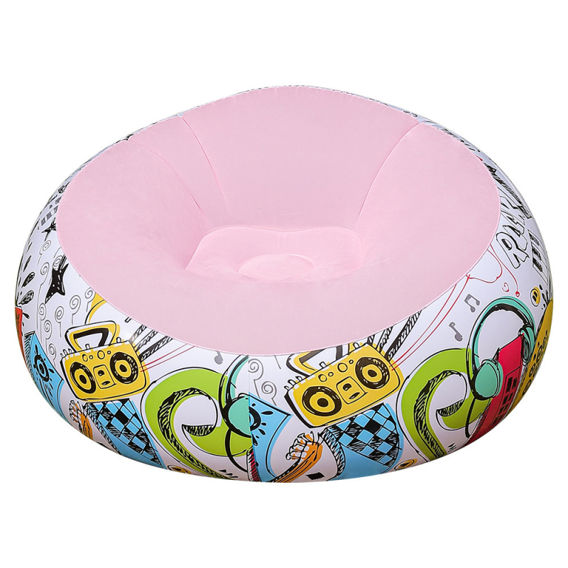 Naduvljivo ležaljko s graffiti dizajnom i flokiranom površinom; težina 1 kg, nosivost 150 kg, način napuhavanja ručna pumpa