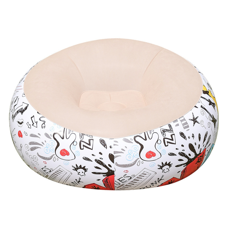 Naduvljivo ležaljko s graffiti dizajnom i flokiranom površinom; težina 1 kg, nosivost 150 kg, način napuhavanja ručna pumpa