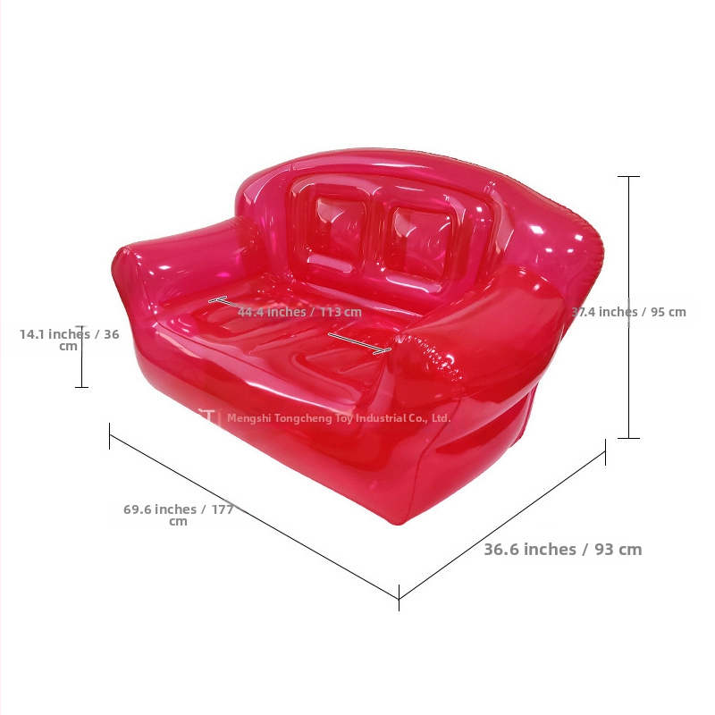 Nafukovací gauč - PVC, model TC-S02, moderný minimalistický štýl, vhodné pre dospelých aj deti, prispôsobiteľný