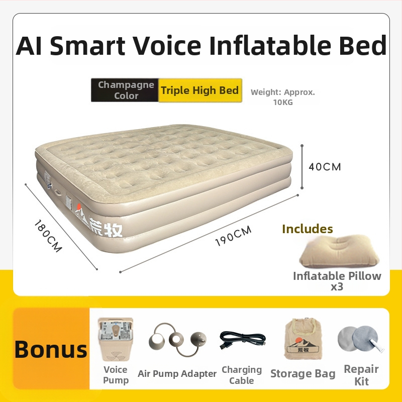 Wilderness φουσκωτό κρεβάτι για κάμπινγκ με επιφάνεια PVC φλοκ, για 2–3 άτομα, 5 κιλά, ηλεκτρική αντλία