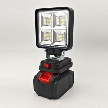 Външна работна лампа с универсално захранване 12–80V, 64W LED висока мощност, съвместима с Makita батерия, захранвана от батерия, прожектор