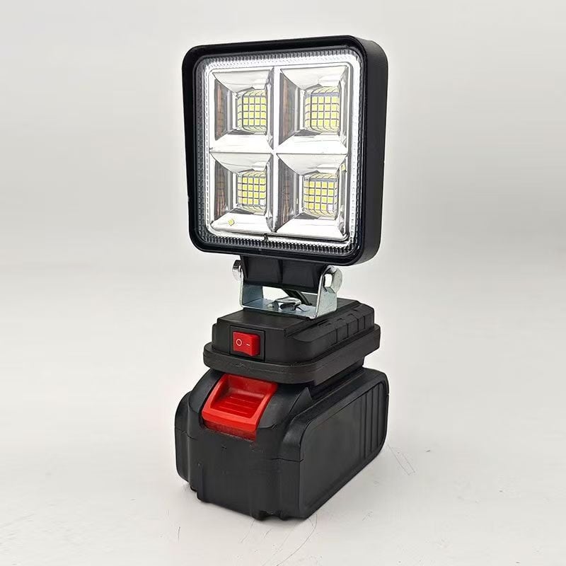 Външна работна лампа с универсално захранване 12–80V, 64W LED висока мощност, съвместима с Makita батерия, захранвана от батерия, прожектор
