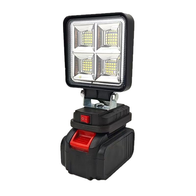 Външна работна лампа с универсално захранване 12–80V, 64W LED висока мощност, съвместима с Makita батерия, захранвана от батерия, прожектор