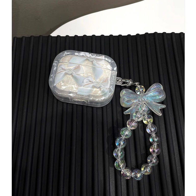 Zaštitna futrola za AirPods s uzorkom školjke i mašnicom, TPU materijal, otisak, prilagodljivo