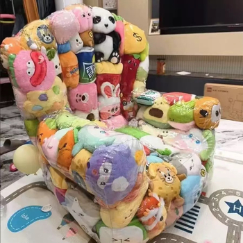 PVC-ból készült felfújható kanapé gyermekeknek — átlátszó, modern minimalist stílus, vastagság 0.22