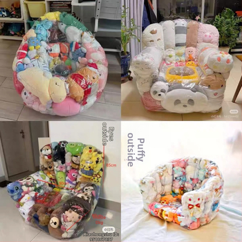 Nafukovacia pohovka PVC pre deti — priehľadná, moderný minimalistický štýl, hrúbka 0.22