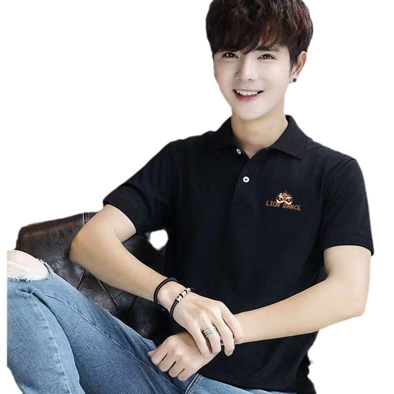 Muška polo majica - slobodan kroj, kratkih rukava, prugasti uzorak, vezenje