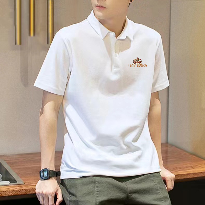 Muška polo majica - slobodan kroj, kratkih rukava, prugasti uzorak, vezenje