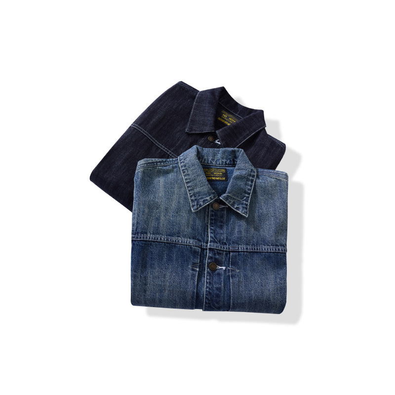 Jakna od pamuka denim s vintage stilom, rever, jednostruko kopcanje, patch džepovi, pjeskano pranje, normalan kroj, dugi rukavi, za proleće i jesen