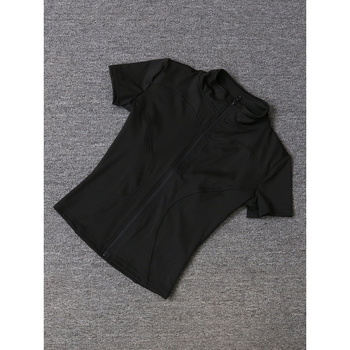 Top de yoga pentru femei cu guler înălțat și fermoar, fără mâneci, poliester, croială A-line, vara 2025