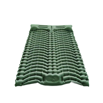 Dvostruko napuhivački kamping ležaljka s ugrađenom pumpom, dvostruka konstrukcija, težina 1,55 kg, nosivost 350 kg, površina od kompozitnog platna