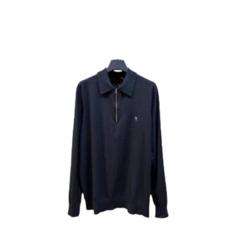 Πόλο πουκάμισο από βαμβακο-μίξη με κοντά μανίκια, γιακά polo με μισό φερμουάρ, κέντημα, άνετη γραμμή