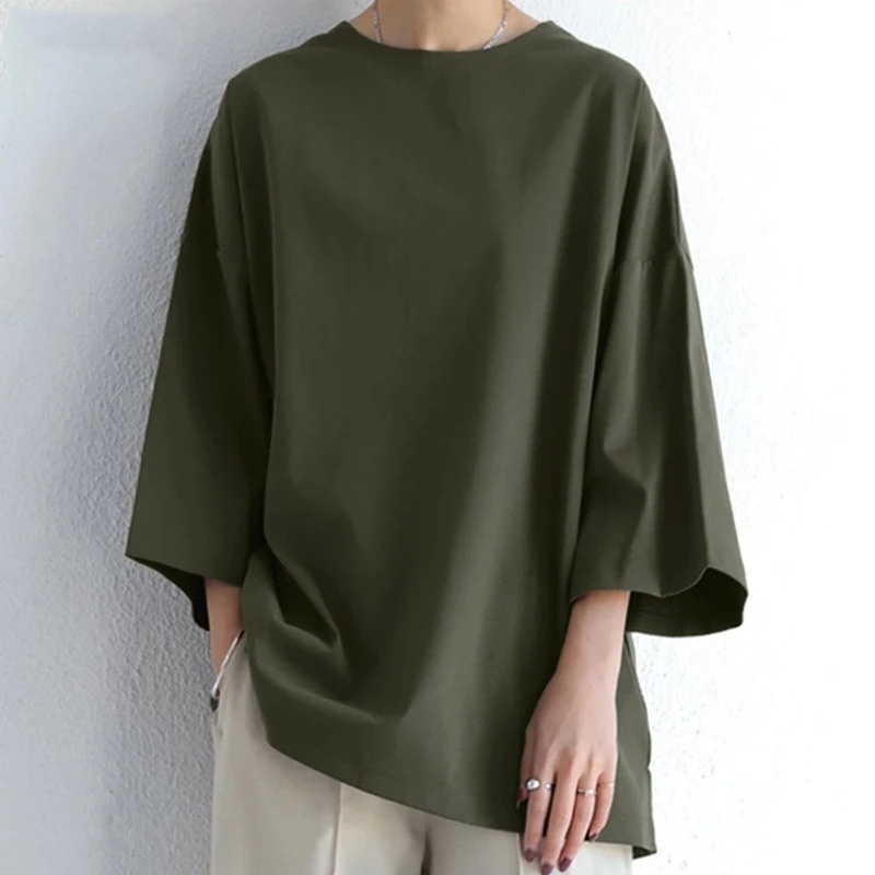 Ženska majica od poliestera, 95%+ poliestera, jednobojna boja, pulover-stil, okrugli izrez