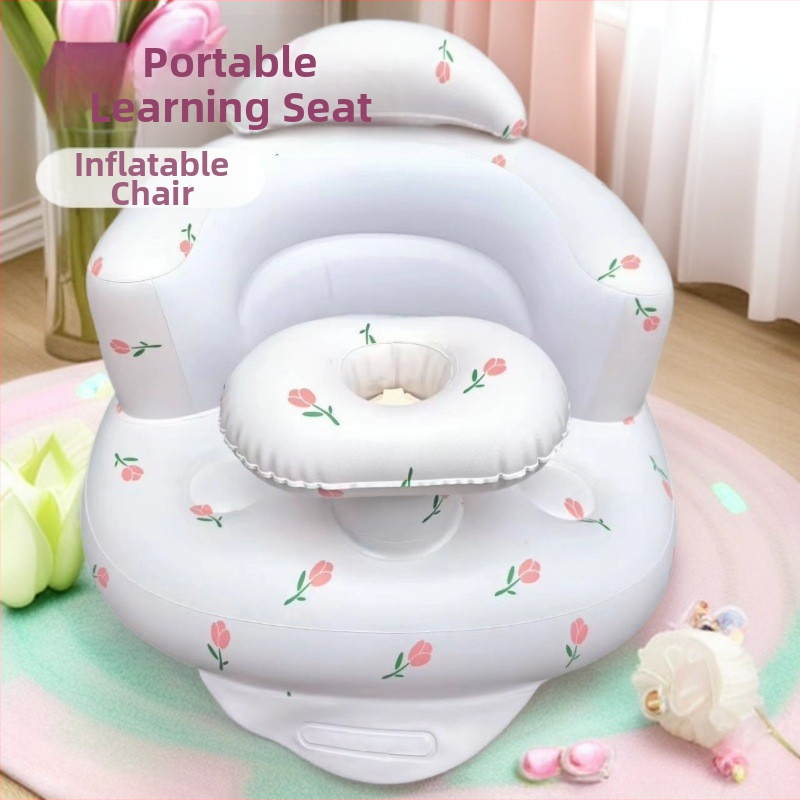 Nafukovacie detské sedadlo na učenie – PVC, valcový moderný štýl, model Baby seat